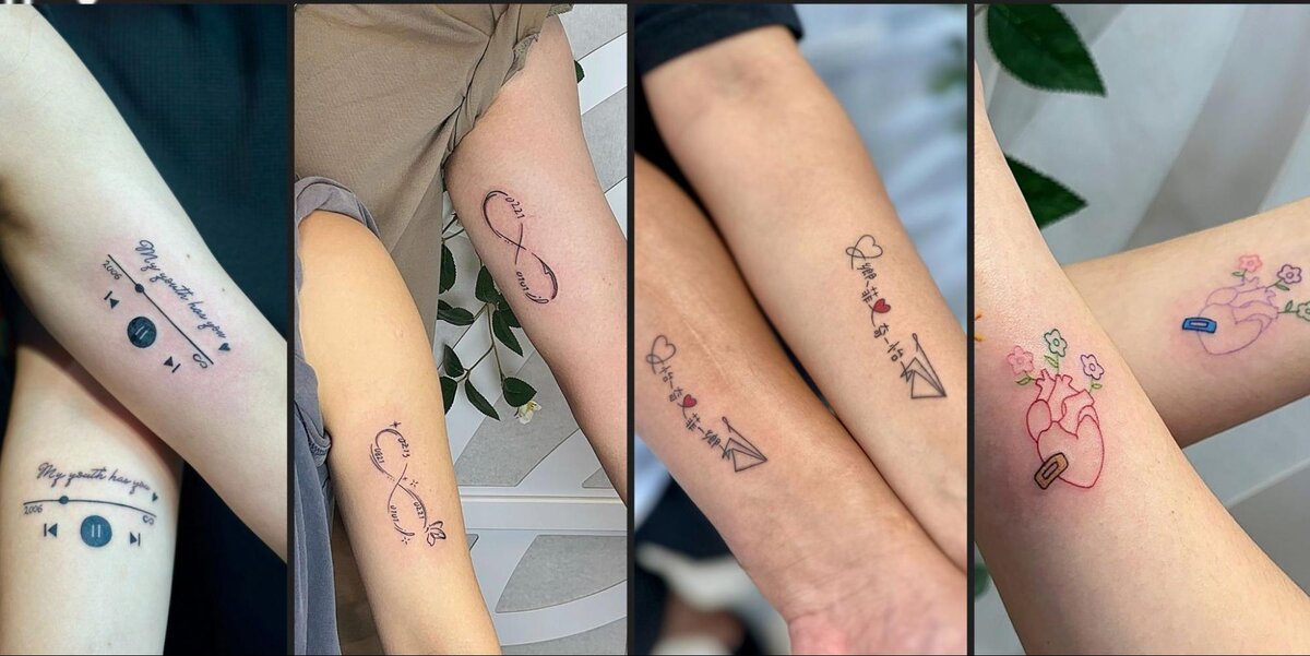 couple tattoo text design jstattoo