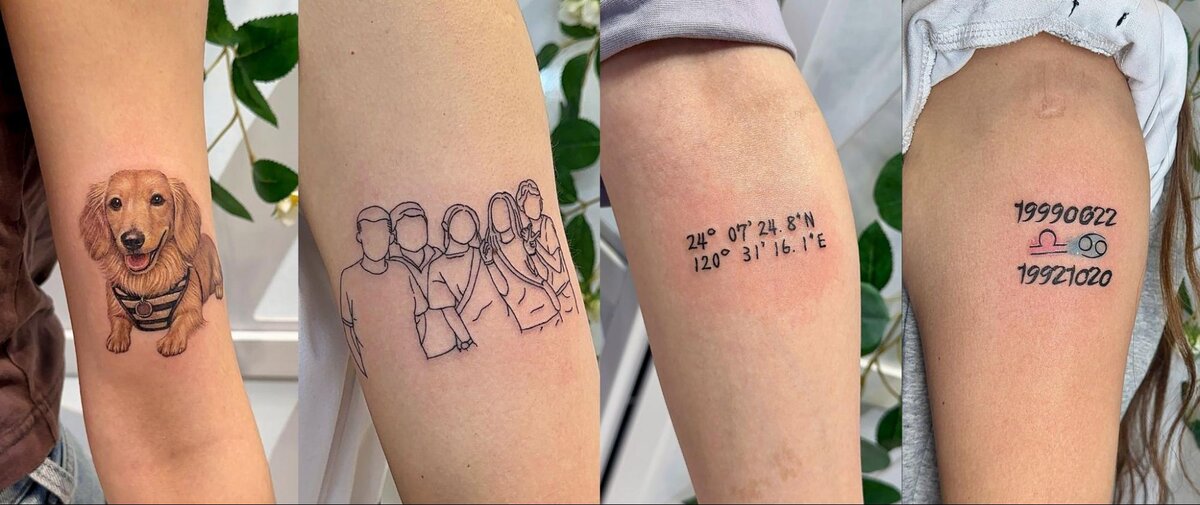 JS Tattoo寵物肖像與座標客製刺青作品集